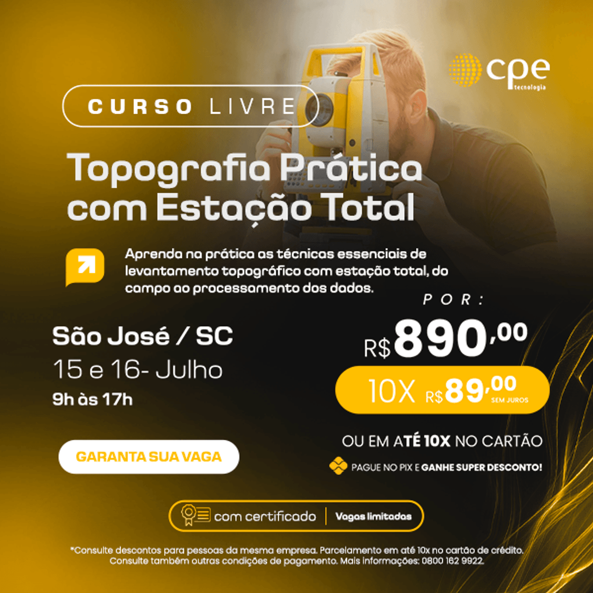 Cursos Presenciais de Topografia