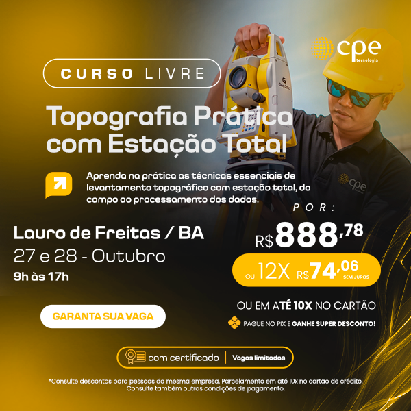 Curso Topografia Prática com Estação Total (Lauro de Freitas - BA)