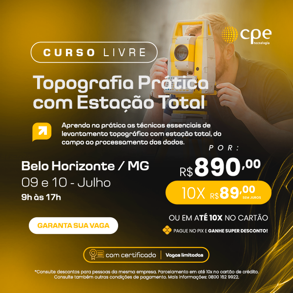 Curso Topografia Prática com Estação Total (Belo Horizonte - MG)