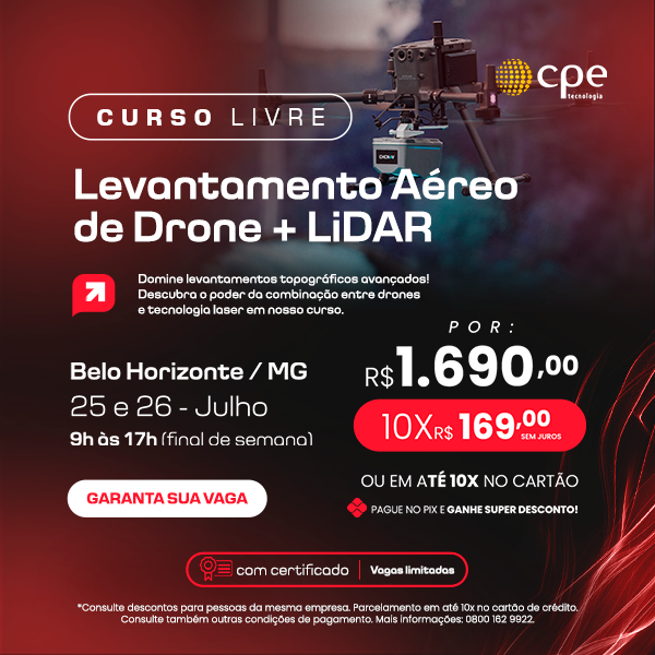 Curso Levantamento de Drone + Lidar (Belo Horizonte - MG)