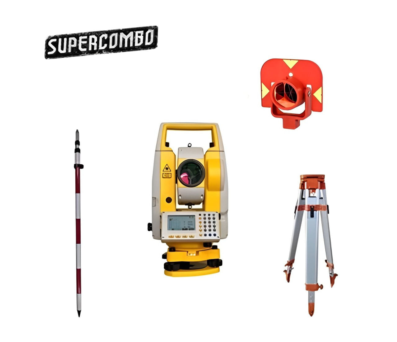 Super Combo Kit Estação Total Geodetic GD2i-8 com Prisma Tipo Leica