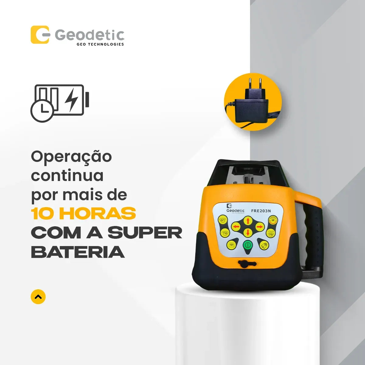 Nível a Laser Giratório Geodetic FRE203N - Alta Precisão para Topografia e Construção