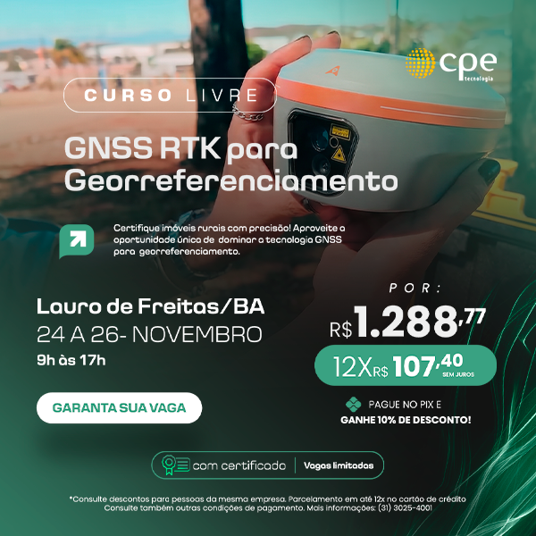 Curso GNSS RTK para Georreferenciamento (Lauro de Freitas - BA)