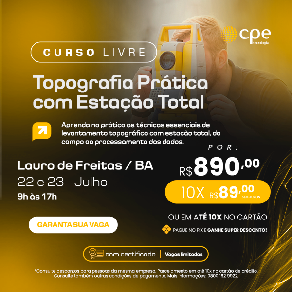 Curso Topografia Prática com Estação Total (Lauro de Freitas - BA)