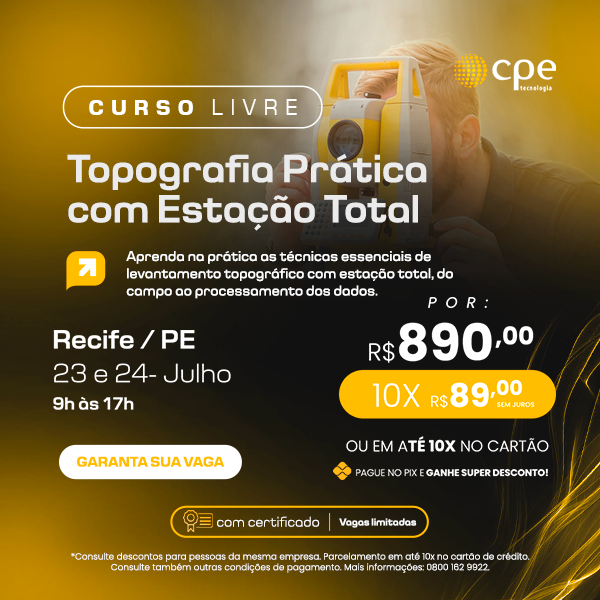 Curso Topografia Prática com Estação Total (Recife - PE)