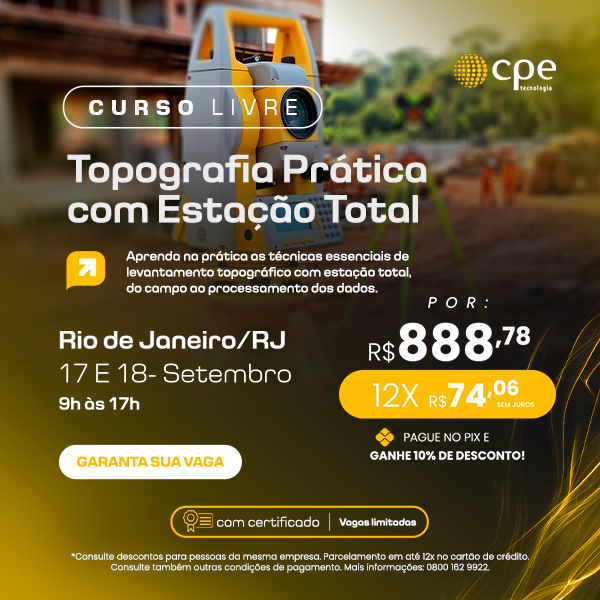 Curso Topografia Prática com Estação Total (Rio de Janeiro - RJ)