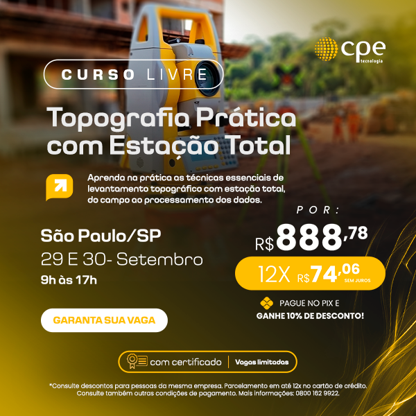 Curso Topografia Prática com Estação Total (São Paulo - SP)
