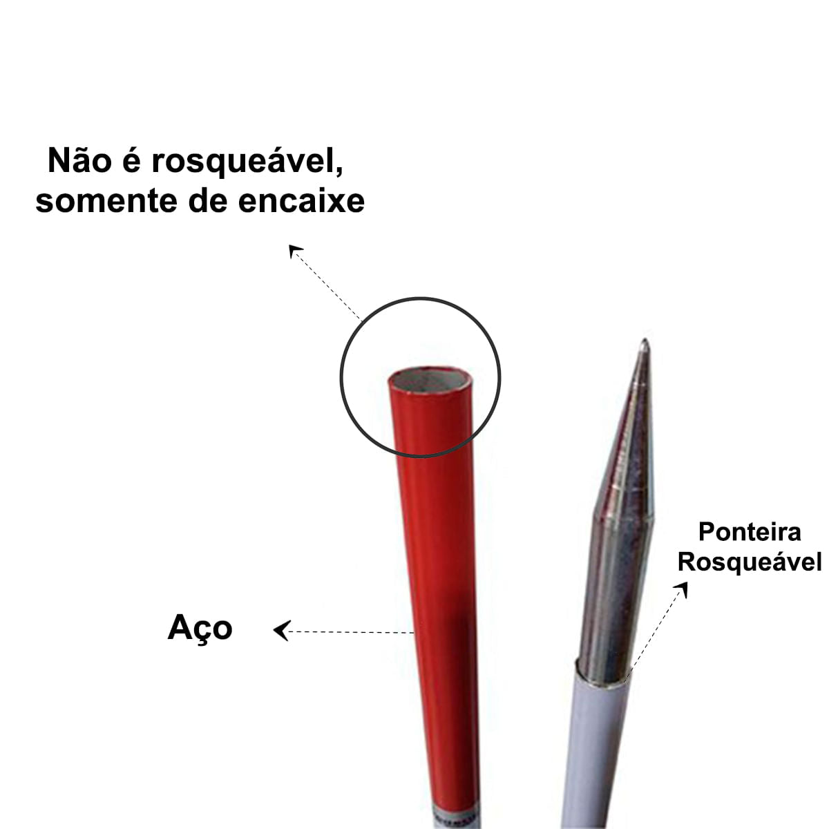 Baliza Topográfica de Encaixe Geodetic de 2 Metros