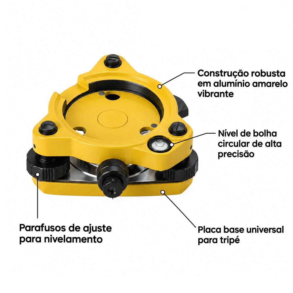Base Nivelante com Prumo Óptico FDJ01D - Precisão de 0,3mm e Foco de 1,5 a 15m