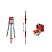 Kit Acessórios para Estação Total - Tripé + Bastão 2,60m + Prisma