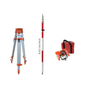 Kit Acessórios para Estação Total - Tripé + Bastão 4,60m + Prisma
