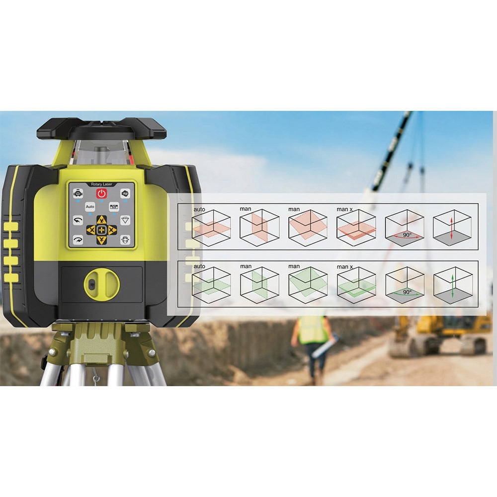 Nível a Laser Rotativo KRL-640G Autonivelante 360° com Inclinação e Prumo