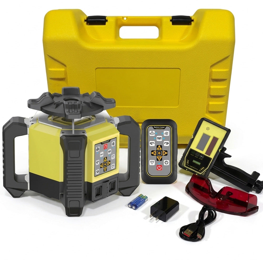 Nível a Laser Rotativo KRL-840R Profissional 360° com Inclinação X e Y, Prumo e Alcance de até 1.000 m