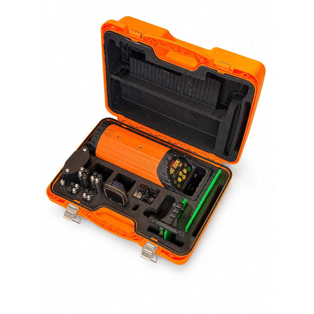 Nível a Laser de Tubo MPL-02G com Autocalibração, Controle Infravermelho, Tela OLED e IP68