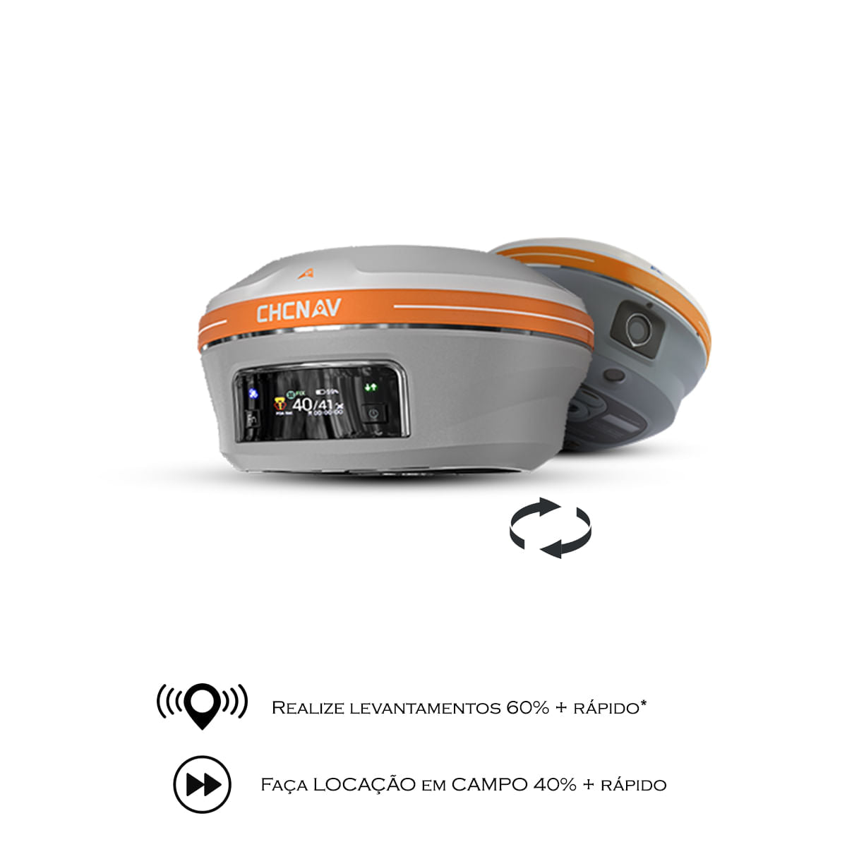 i93 - Receptor GNSS RTK CHCNAV com 2 Câmeras, Modelagem 3D*, Auto-IMU, Display e 1408 Canais