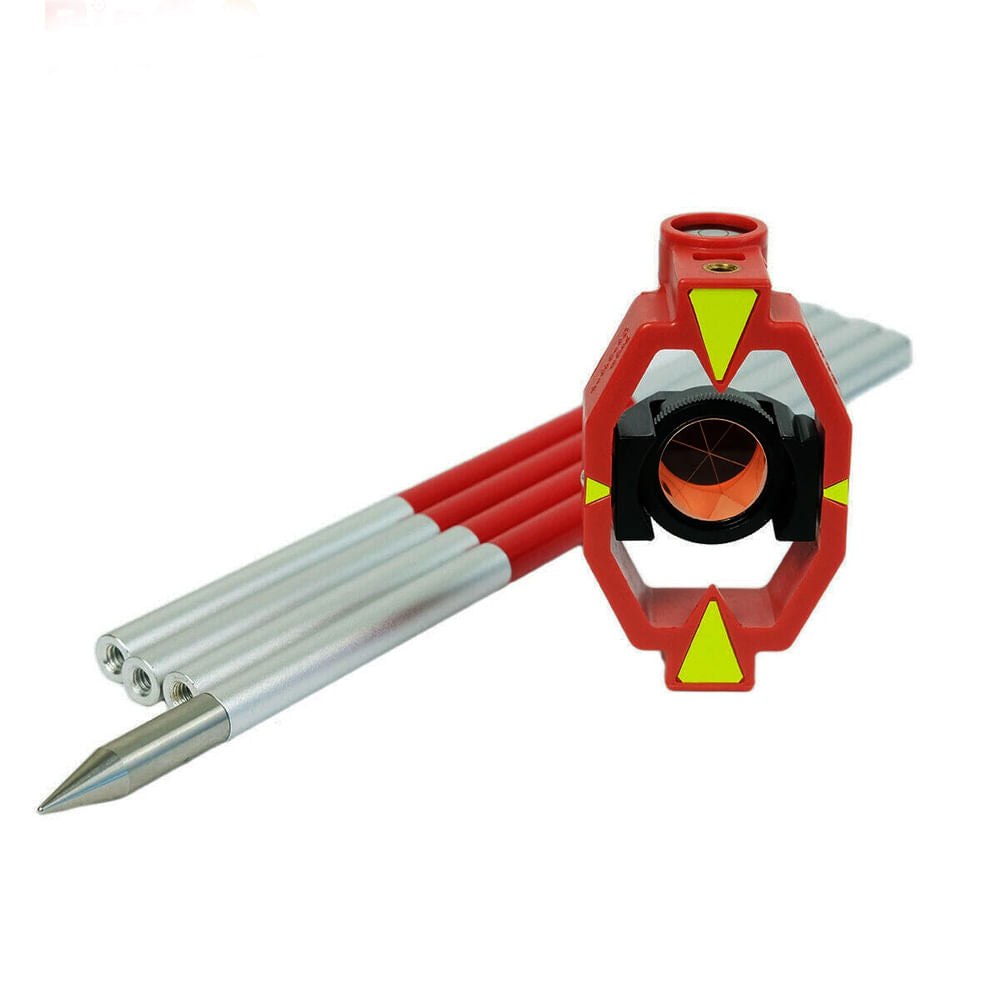 Mini Prisma de Encaixe Tipo Leica com 4 Hastes para Estação Total