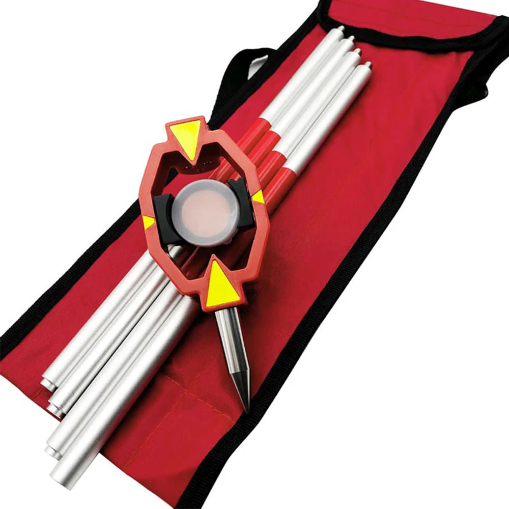 Mini Prisma de Encaixe Tipo Leica com 4 Hastes para Estação Total