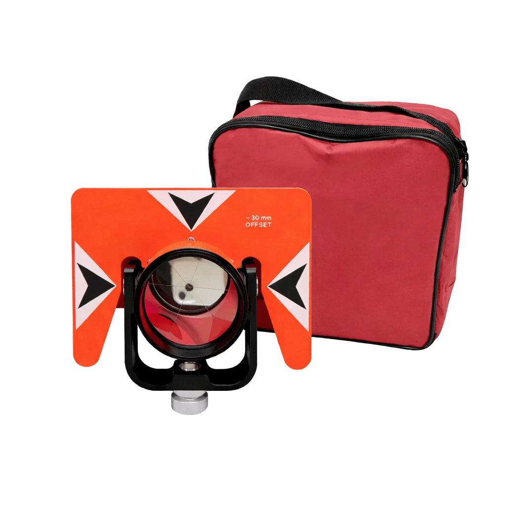 Prisma Circular Topografia Agrimensura com Suporte e Bolsa